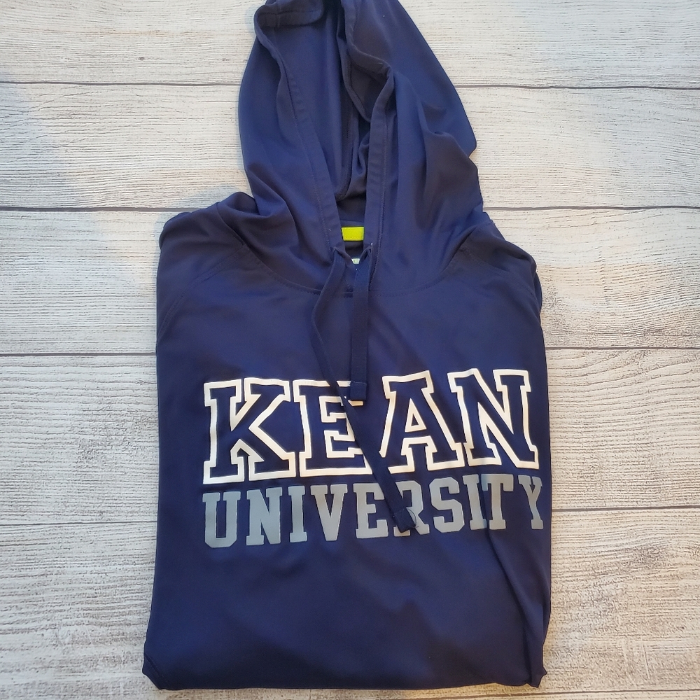 Kean University under armour pullover hoodie. Navy. Size medium.